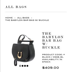 SANCIA THE BABYLON BAR BAG W/ BUCKLE